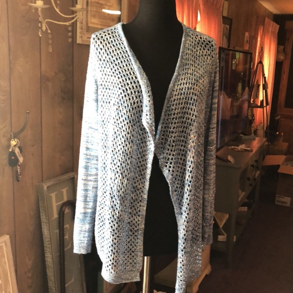 Pretty Blue Sequin Women’s Cover-Up/Jacket - Picture 9 of 11
